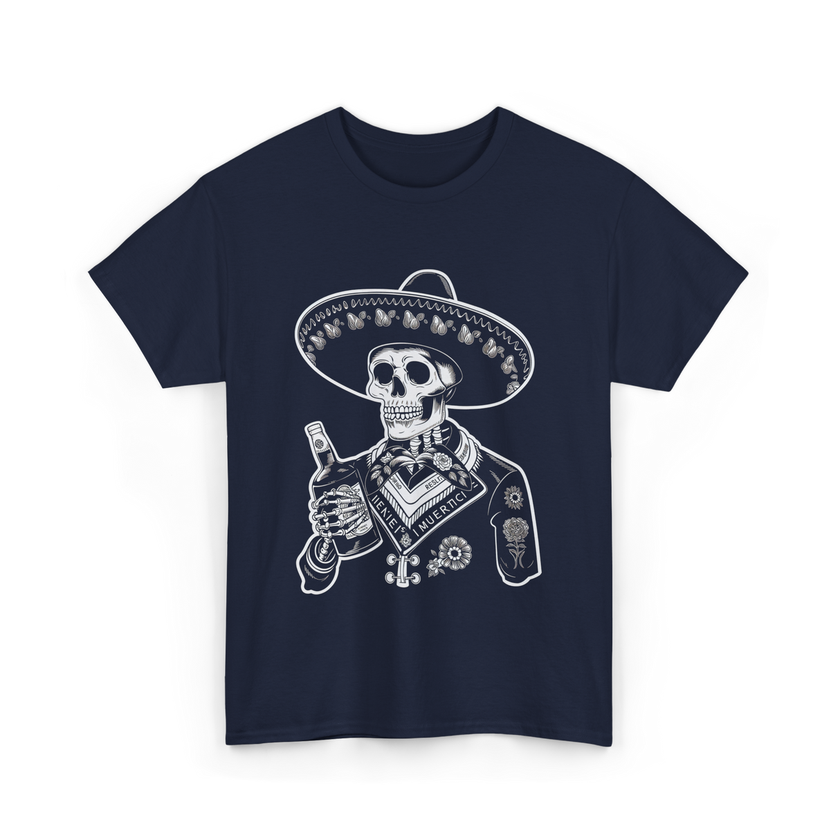 Muerte's Skull Mariachi T-Shirt - Navy