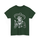 Muerte's Skull Mariachi T-Shirt - Forest Green