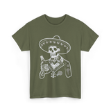 Muerte's Skull Mariachi T-Shirt - Military Green