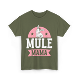 Mule Mama Mule Mom Animal T-Shirt - Military Green