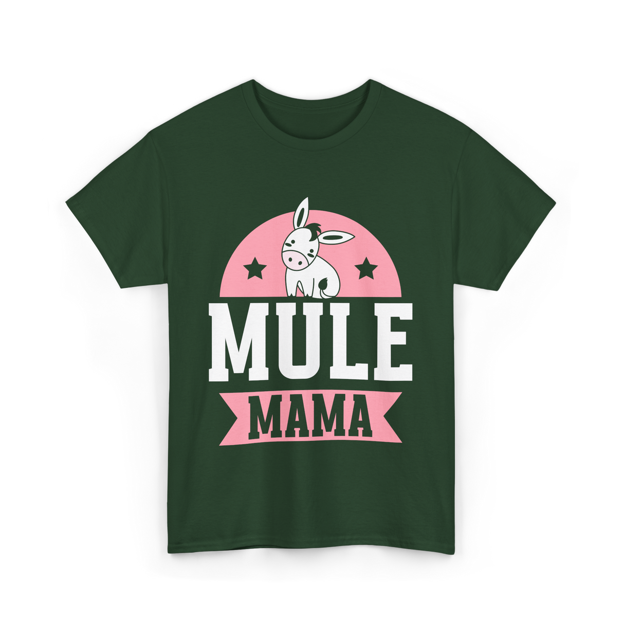 Mule Mama Mule Mom Animal T-Shirt - Forest Green