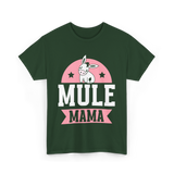 Mule Mama Mule Mom Animal T-Shirt - Forest Green