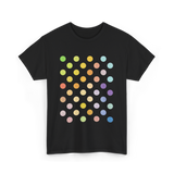 Multicolor Polka Dots Day T-Shirt - Black