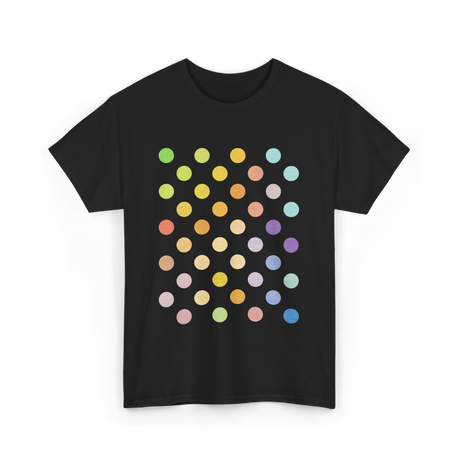 Multicolor Polka Dots Day T-Shirt - Black