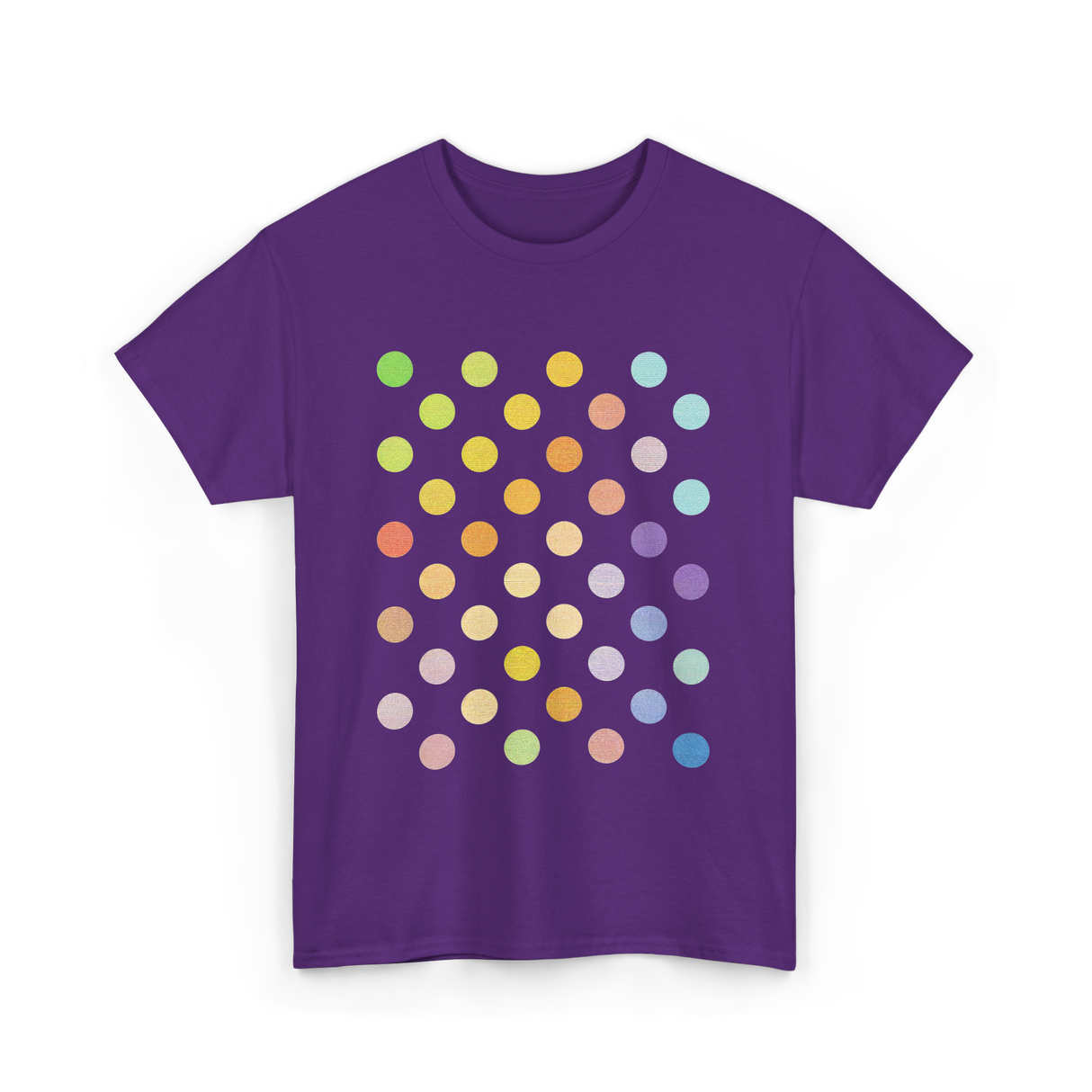 Multicolor Polka Dots Day T-Shirt - Purple