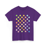 Multicolor Polka Dots Day T-Shirt - Purple