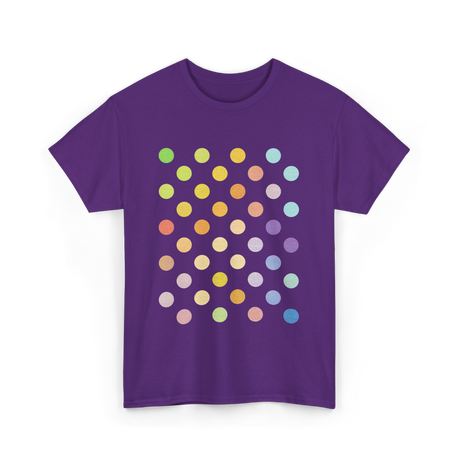 Multicolor Polka Dots Day T-Shirt - Purple