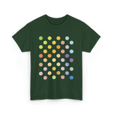 Multicolor Polka Dots Day T-Shirt - Forest Green