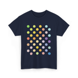 Multicolor Polka Dots Day T-Shirt - Navy