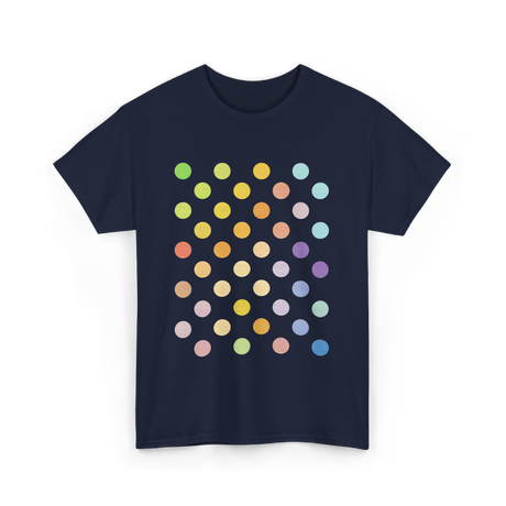 Multicolor Polka Dots Day T-Shirt - Navy