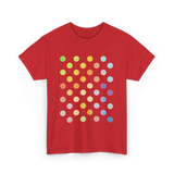 Multicolor Polka Dots Day T-Shirt - Red