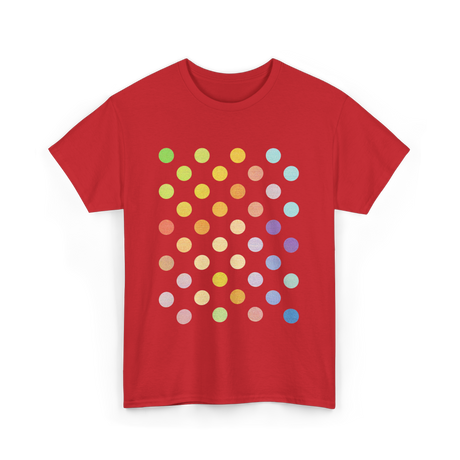 Multicolor Polka Dots Day T-Shirt - Red