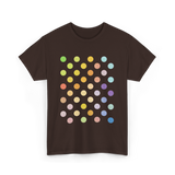 Multicolor Polka Dots Day T-Shirt - Dark Chocolate