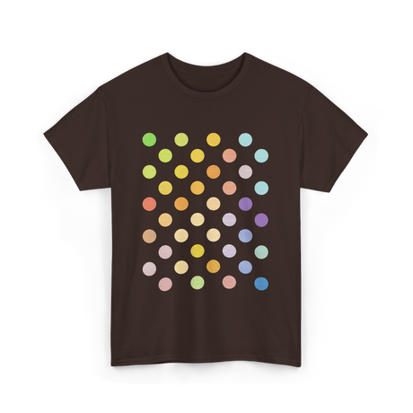 Multicolor Polka Dots Day T-Shirt - Dark Chocolate