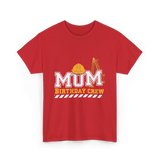Mum Birthday Crew Construction T-Shirt - Red