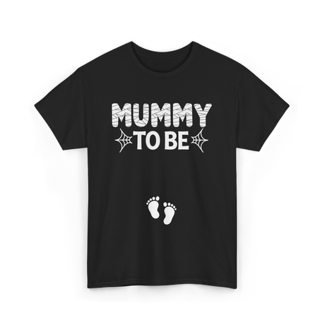 Mummy to Be Halloween Announcement T-Shirt - Black