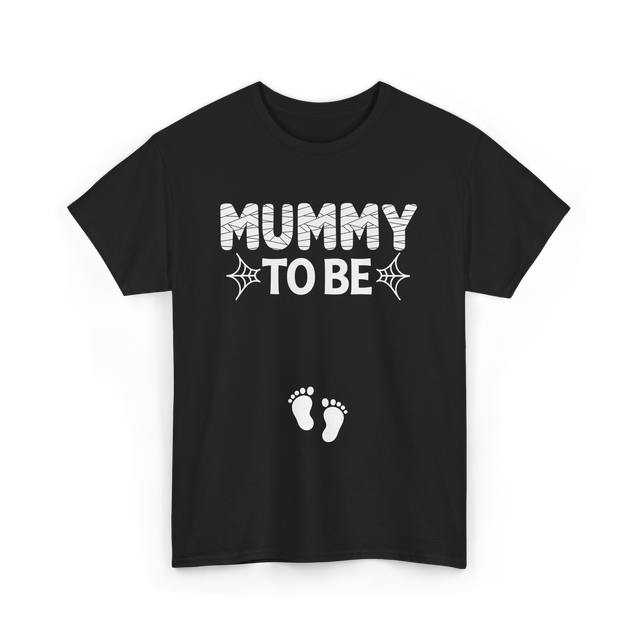 Mummy to Be Halloween Announcement T-Shirt - Black