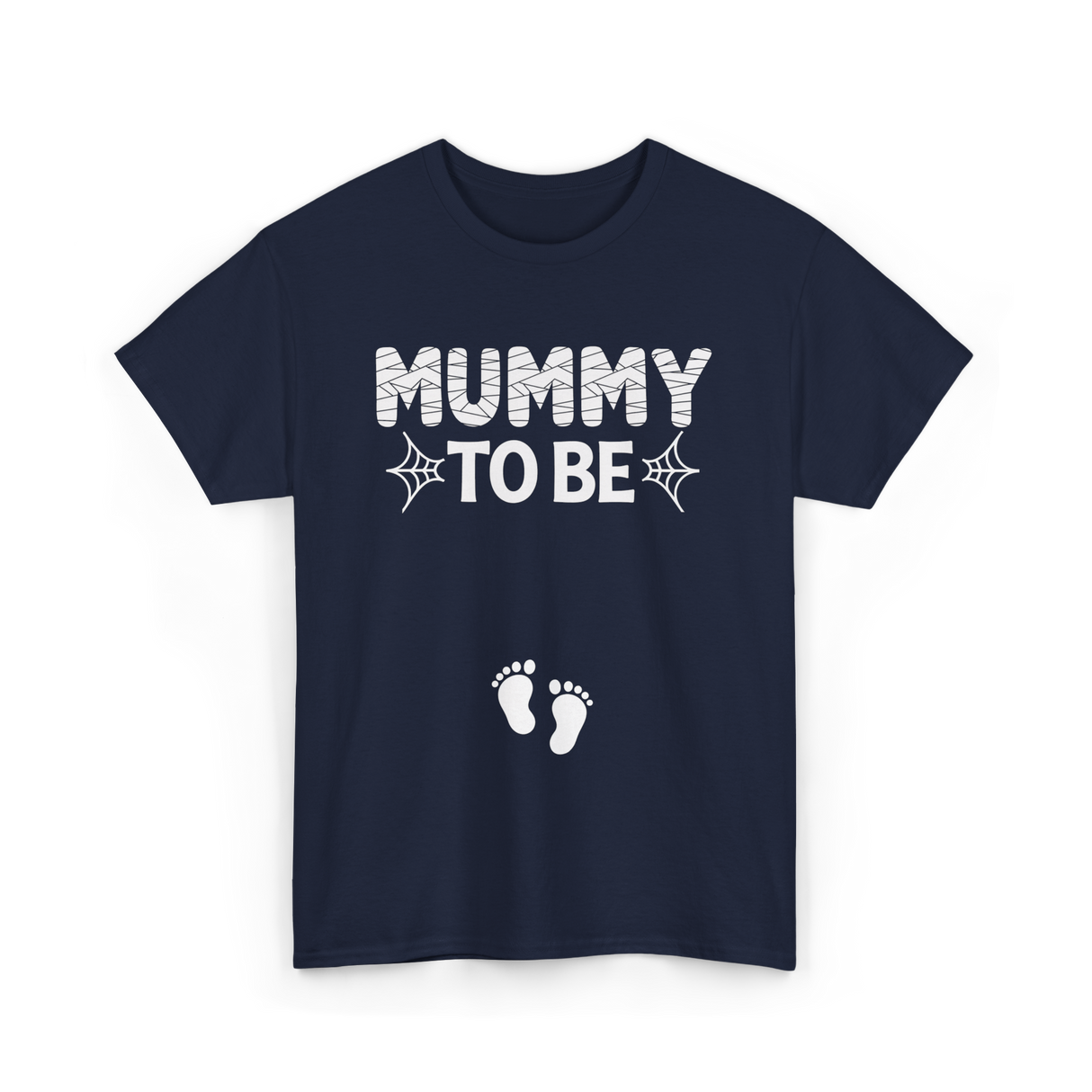 Mummy to Be Halloween Announcement T-Shirt - Navy