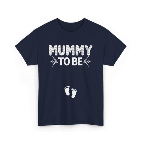 Mummy to Be Halloween Announcement T-Shirt - Navy