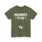 Mummy to Be Halloween Announcement T-Shirt - Military Green