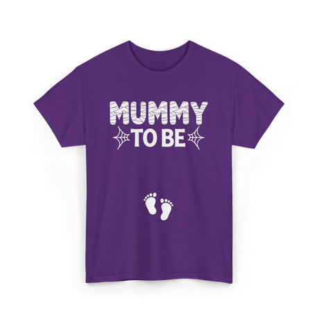 Mummy to Be Halloween Announcement T-Shirt - Purple