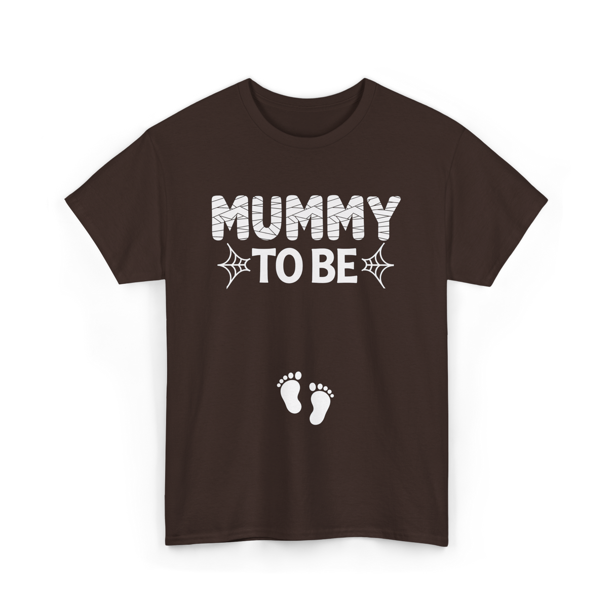 Mummy to Be Halloween Announcement T-Shirt - Dark Chocolate