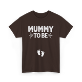 Mummy to Be Halloween Announcement T-Shirt - Dark Chocolate