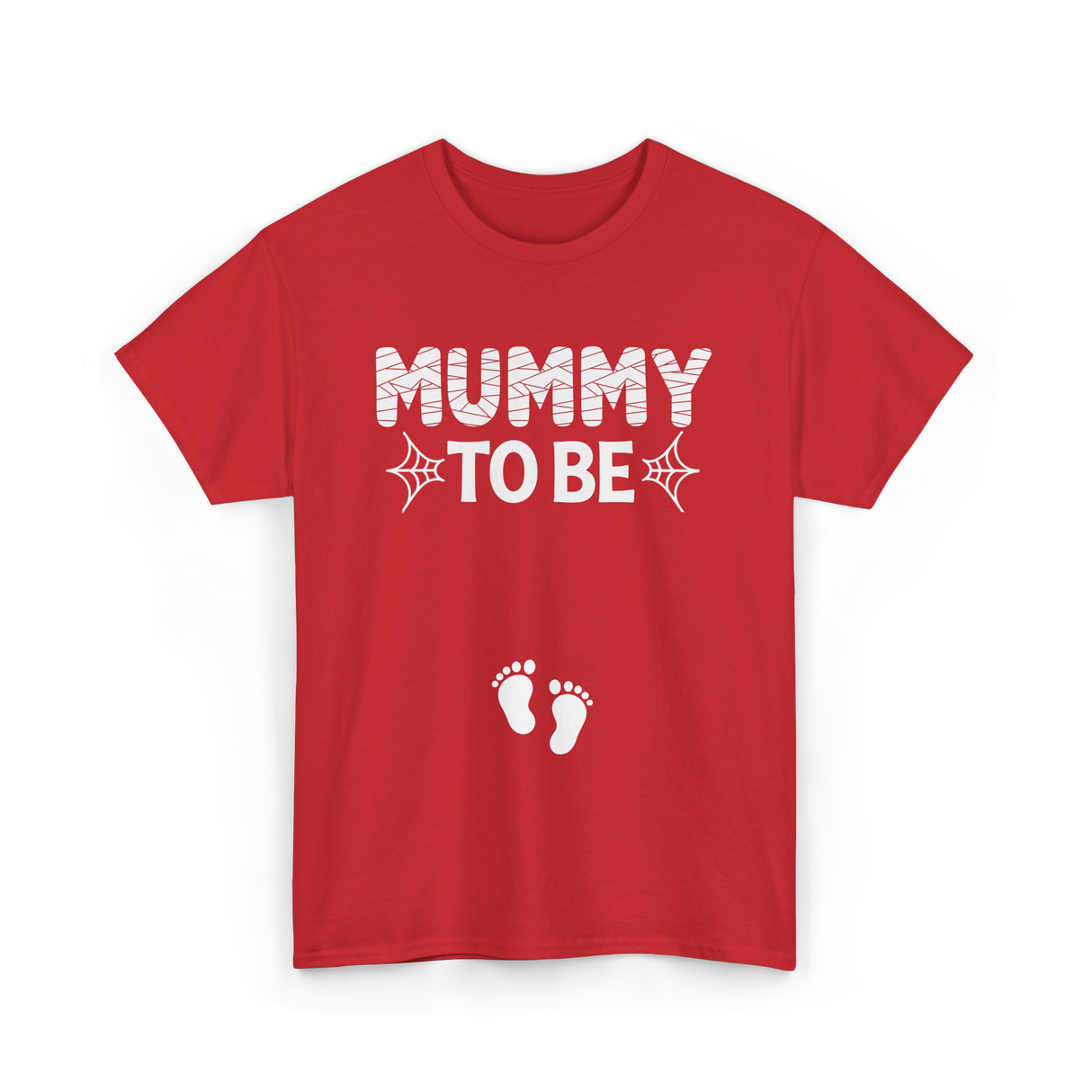 Mummy to Be Halloween Announcement T-Shirt - Red