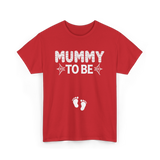 Mummy to Be Halloween Announcement T-Shirt - Red