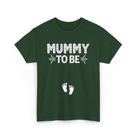 Mummy to Be Halloween Announcement T-Shirt - Forest Green