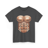 Muscle Chest Design Costume T-Shirt - Dark Heather