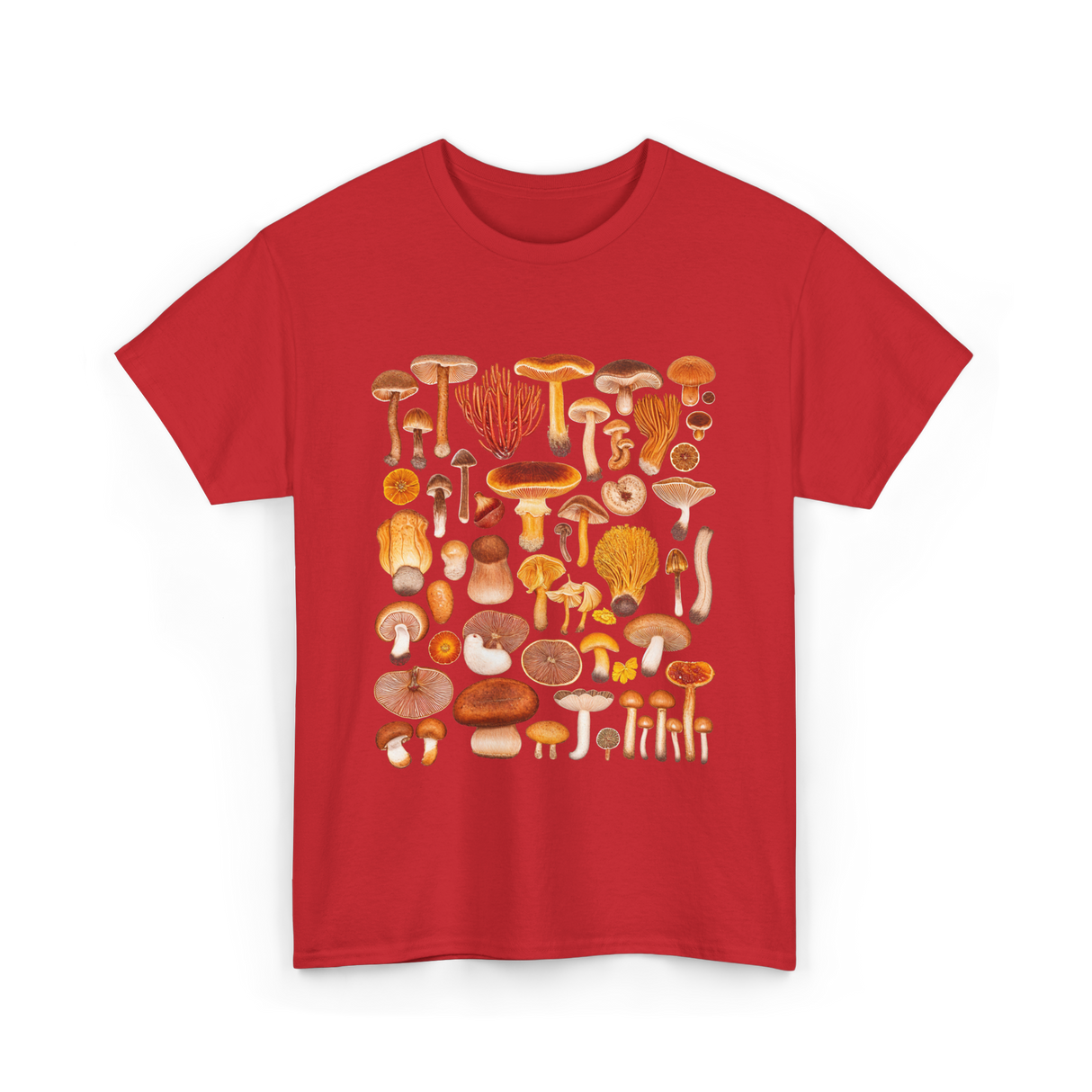 Mushroom Mycology Fungi Foraging Fungi T-Shirt - Red