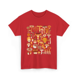 Mushroom Mycology Fungi Foraging Fungi T-Shirt - Red