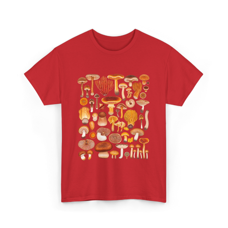 Mushroom Mycology Fungi Foraging Fungi T-Shirt - Red