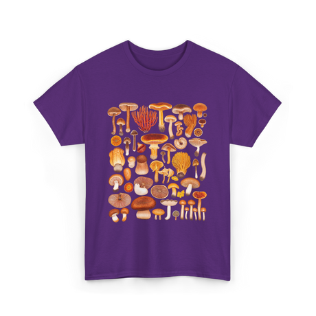 Mushroom Mycology Fungi Foraging Fungi T-Shirt - Purple