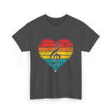 Music Heart Note Musician T-Shirt - Dark Heather