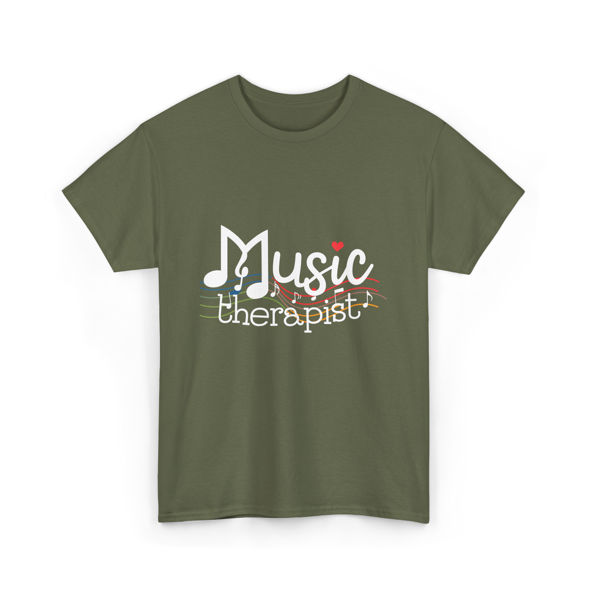 Music Therapist Therapy Music T-Shirt - Military Green