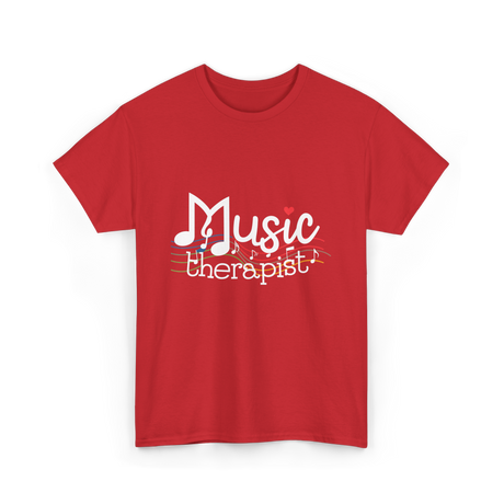 Music Therapist Therapy Music T-Shirt - Red