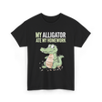 My Alligator Ate Homework Alligator T-Shirt - Black