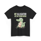 My Alligator Ate Homework Alligator T-Shirt - Black