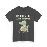 My Alligator Ate Homework Alligator T-Shirt - Dark Heather