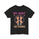 My Aunt Is A Veteran Veterans T-Shirt - Black