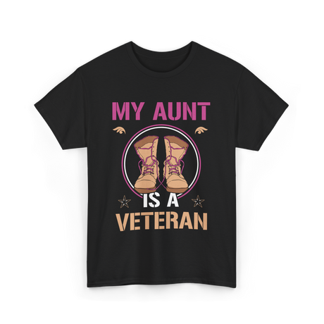 My Aunt Is A Veteran Veterans T-Shirt - Black