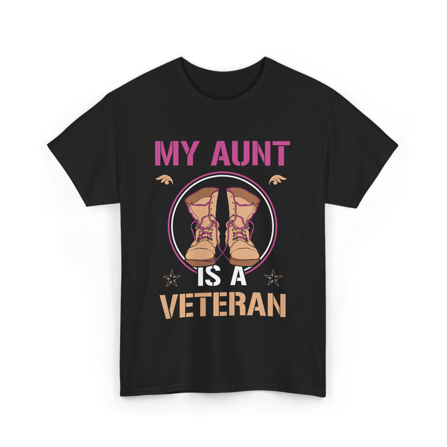 My Aunt Is A Veteran Veterans T-Shirt - Black