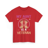 My Aunt Is A Veteran Veterans T-Shirt - Red