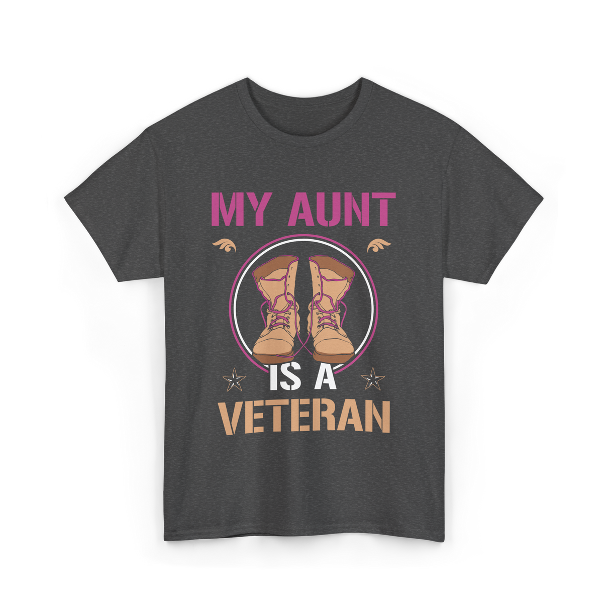 My Aunt Is A Veteran Veterans T-Shirt - Dark Heather