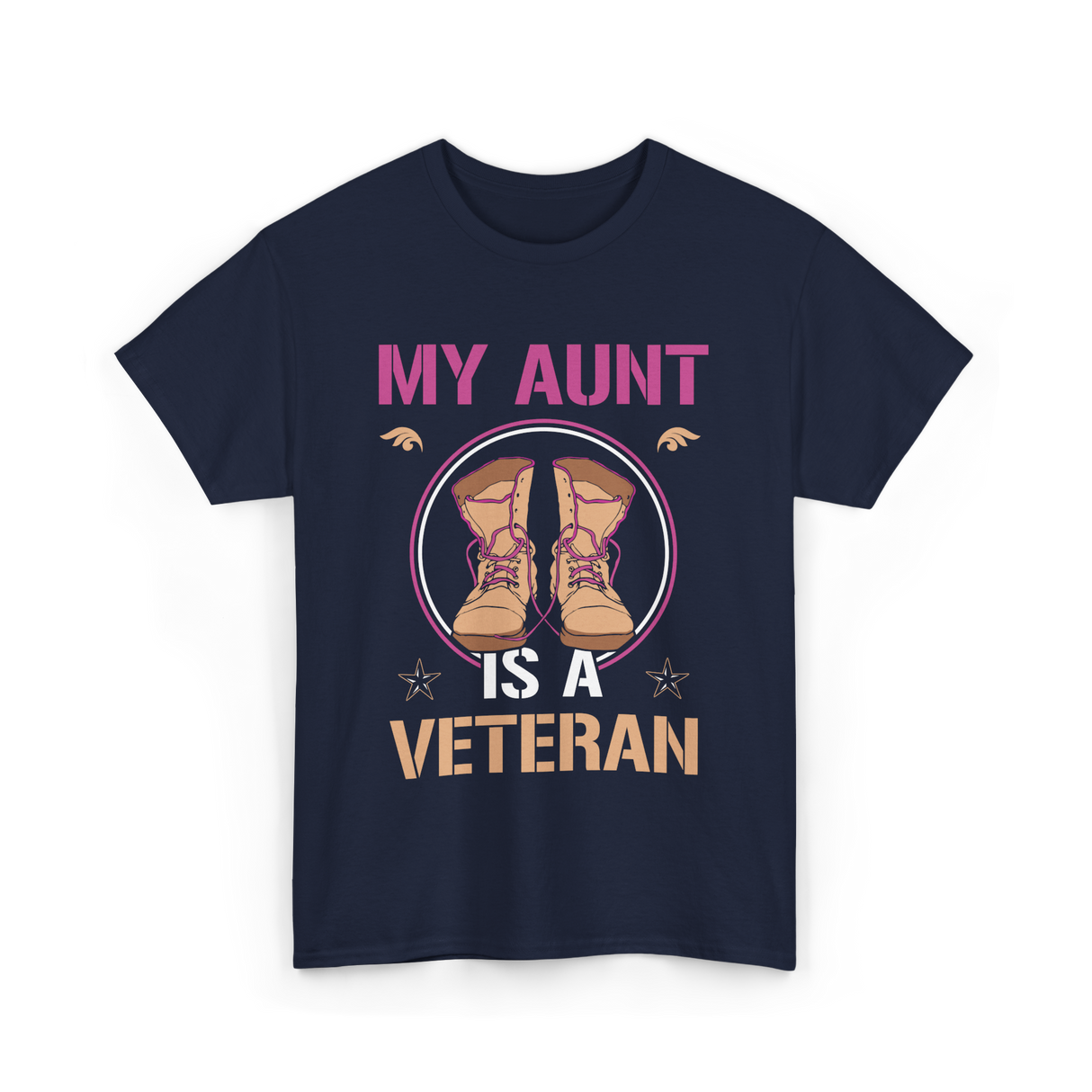 My Aunt Is A Veteran Veterans T-Shirt - Navy