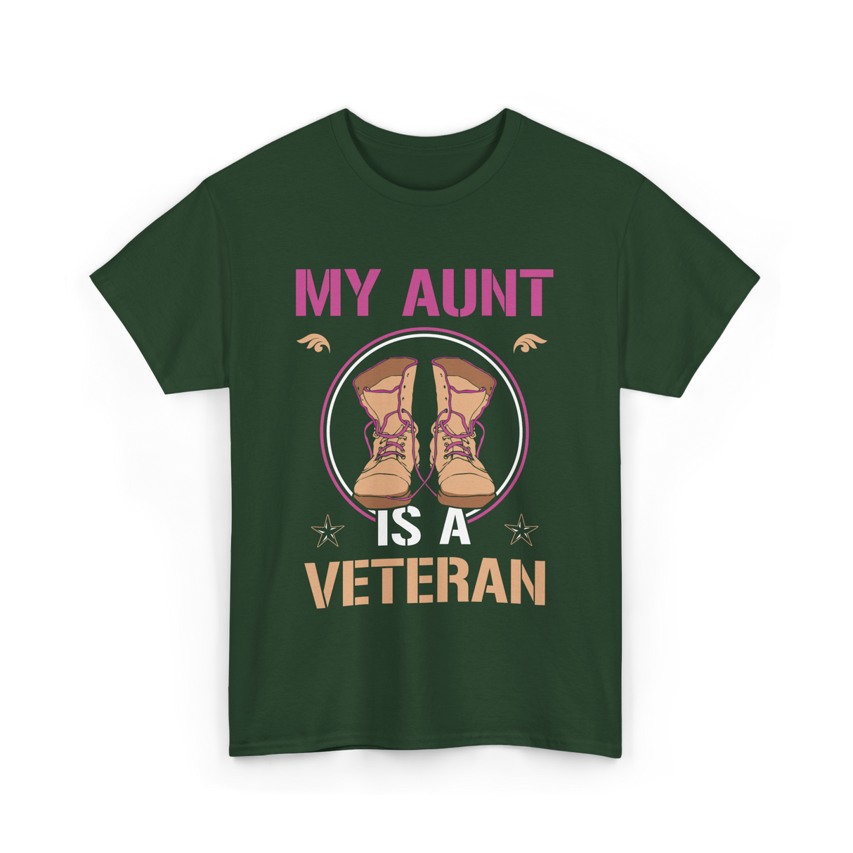 My Aunt Is A Veteran Veterans T-Shirt - Forest Green