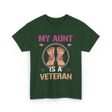 My Aunt Is A Veteran Veterans T-Shirt - Forest Green