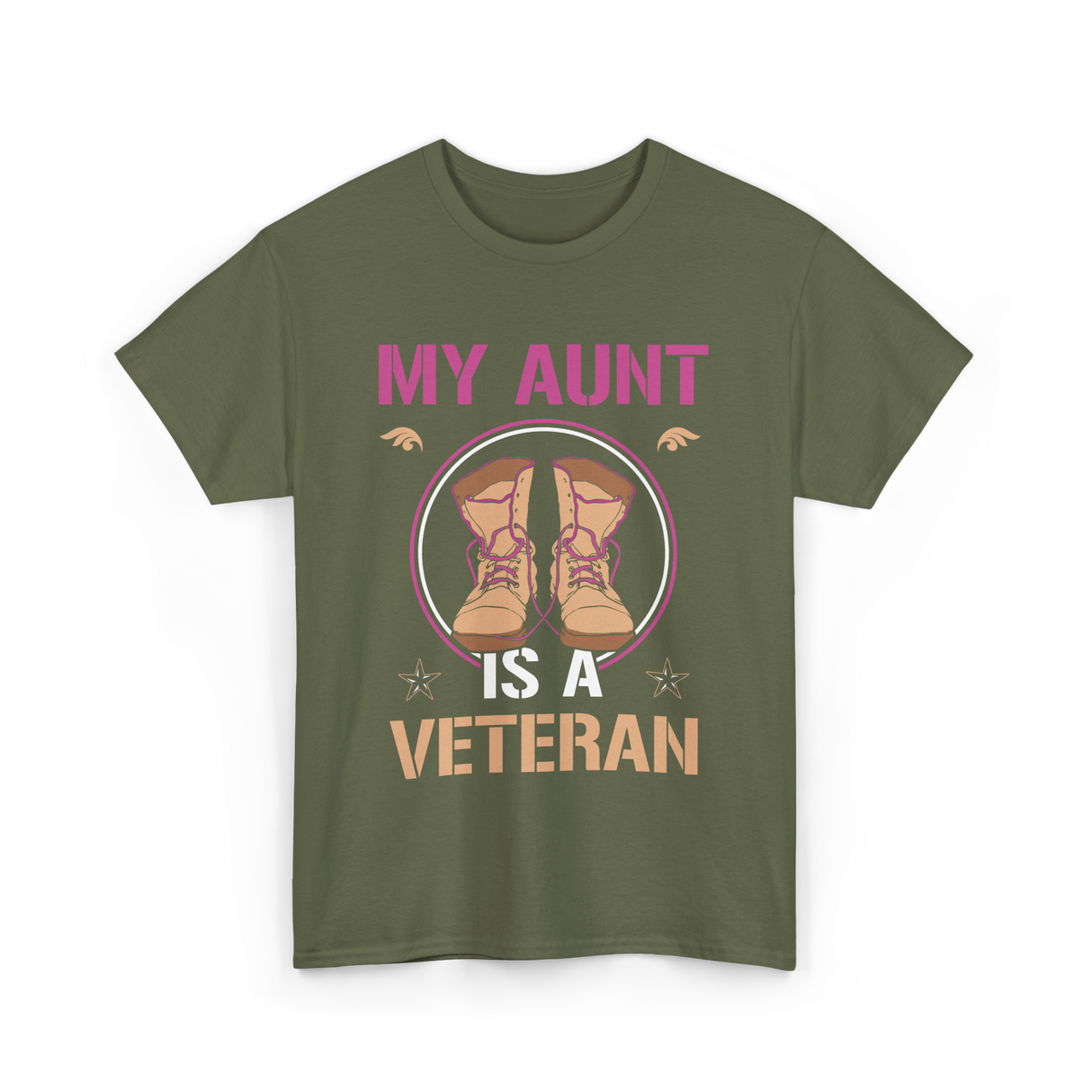 My Aunt Is A Veteran Veterans T-Shirt - Military Green